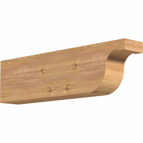 Ekena Millwork Del Monte Smooth Rafter Tail, Western Red Cedar, 5 1/2"W x 10"H x 36"L RFT06X10X36DEL00SWR - main